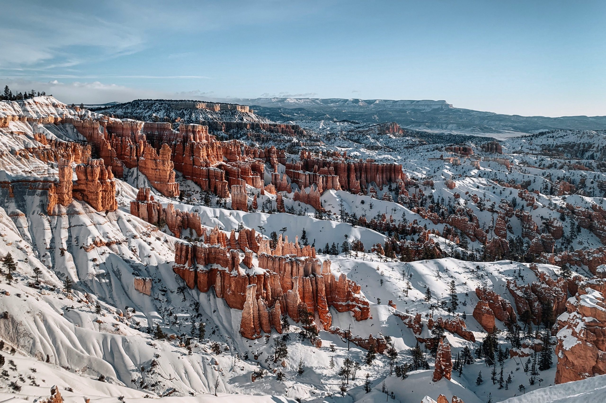 冬のブライスキャニオン国立公園（Bryce Canyon National Park in winter）